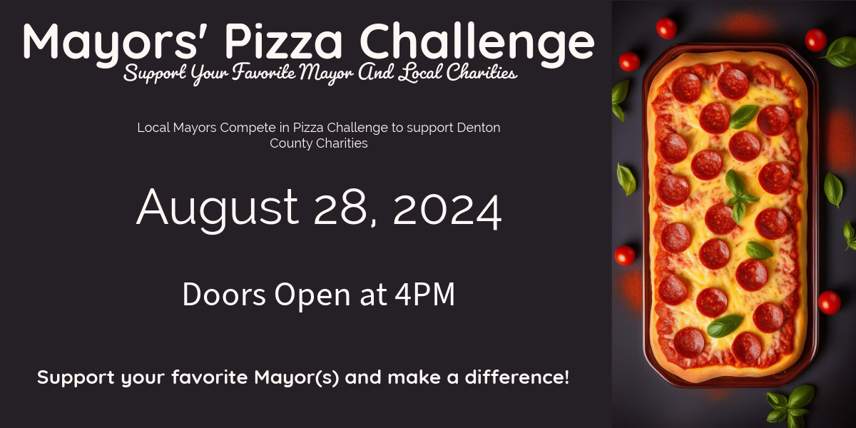 Mayors' Pizza Challenge 2024 with a picture of a Detroit style rectangle pizza